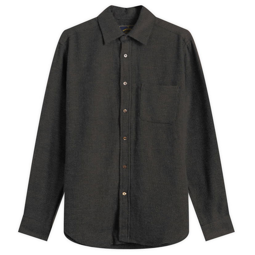Skjorte Portuguese Flannel Sounds Micro Check Shirt, Size Small Grå | AW25069-BRN