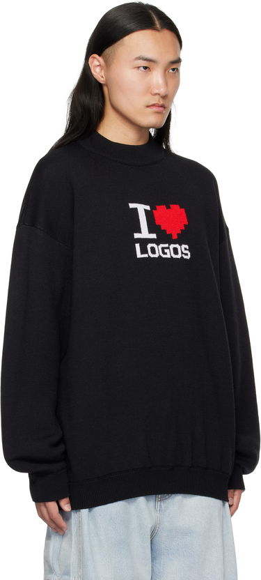 Sweater VETEMENTS Vetements 'I Love Logos' Sweater Sort | UA66KN130B, 1