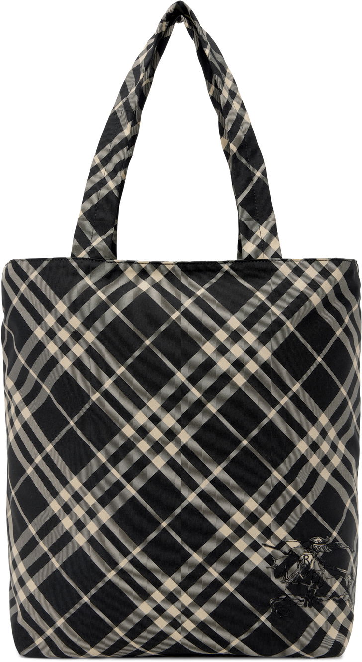 Mulepose Burberry Black Check Tote Sort | 8097720, 0