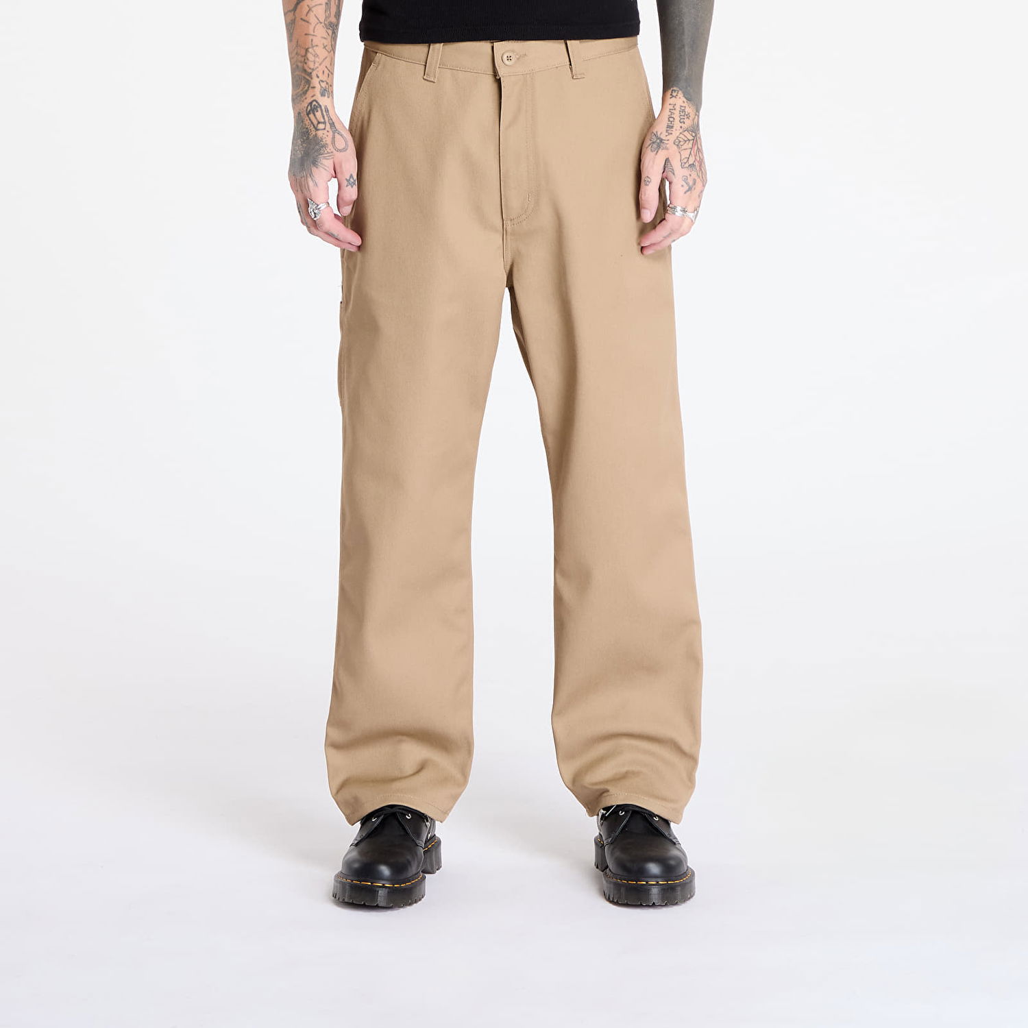Bukser Carhartt WIP Pants Midland Single Knee Pant Leather Rigid L Beige | I033753.8Y01, 0