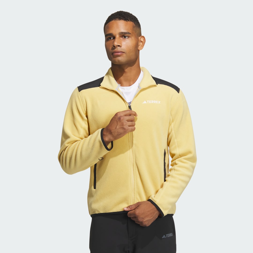 Jakke adidas Performance adidas TERREX Full-Zip Polar Fleece Jacket Beige | IR8339, 1