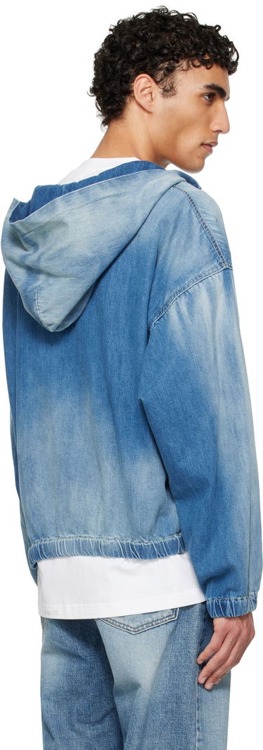 Jakke We11done We11done Zip-Up Denim Hoodie Blå | WD-DJ1-25-317-U-BL, 2