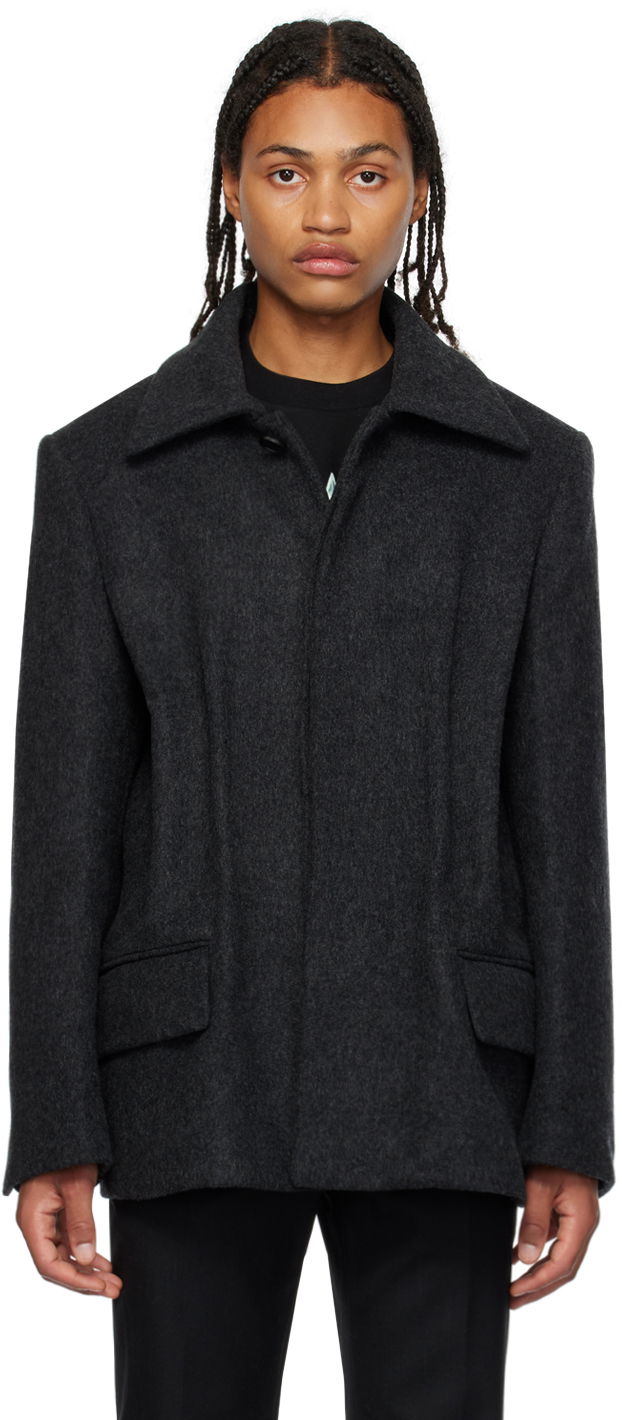 Trenchcoat We11done We11done Tucked Jacket Grå | WD-JK3-23-004-M-CH