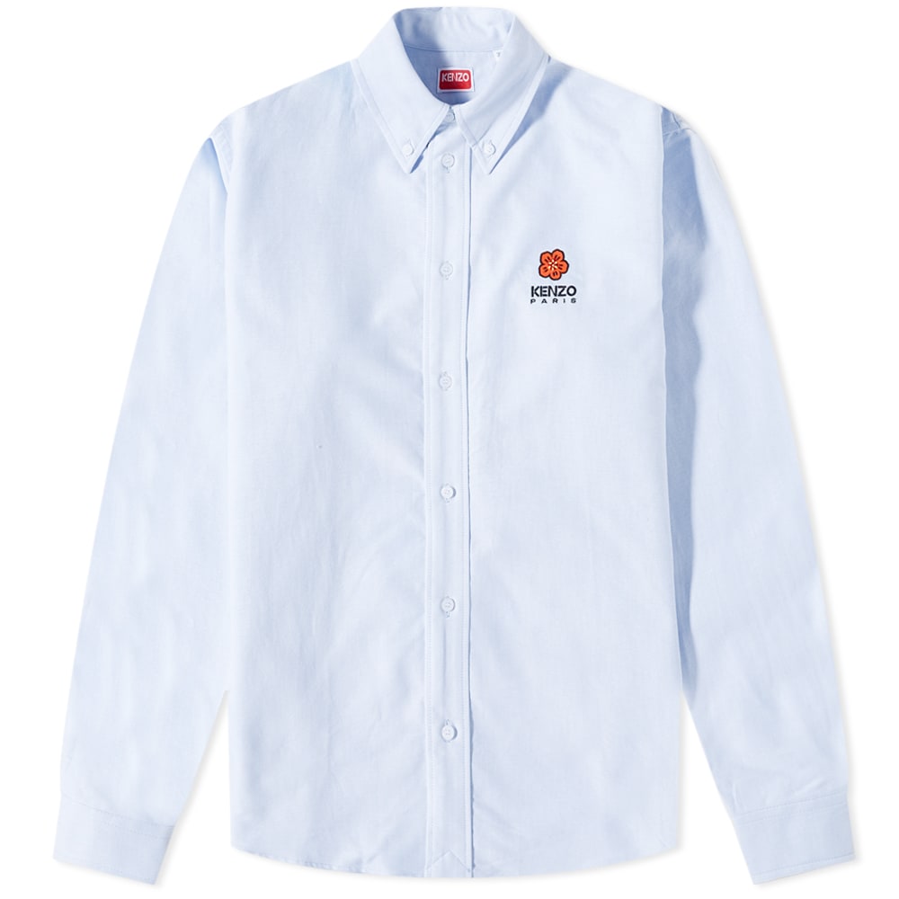 Skjorte KENZO Paris Boke Flower Crest Casual Shirt Sky Blue Blå | FD55CH4109LO-64, 0