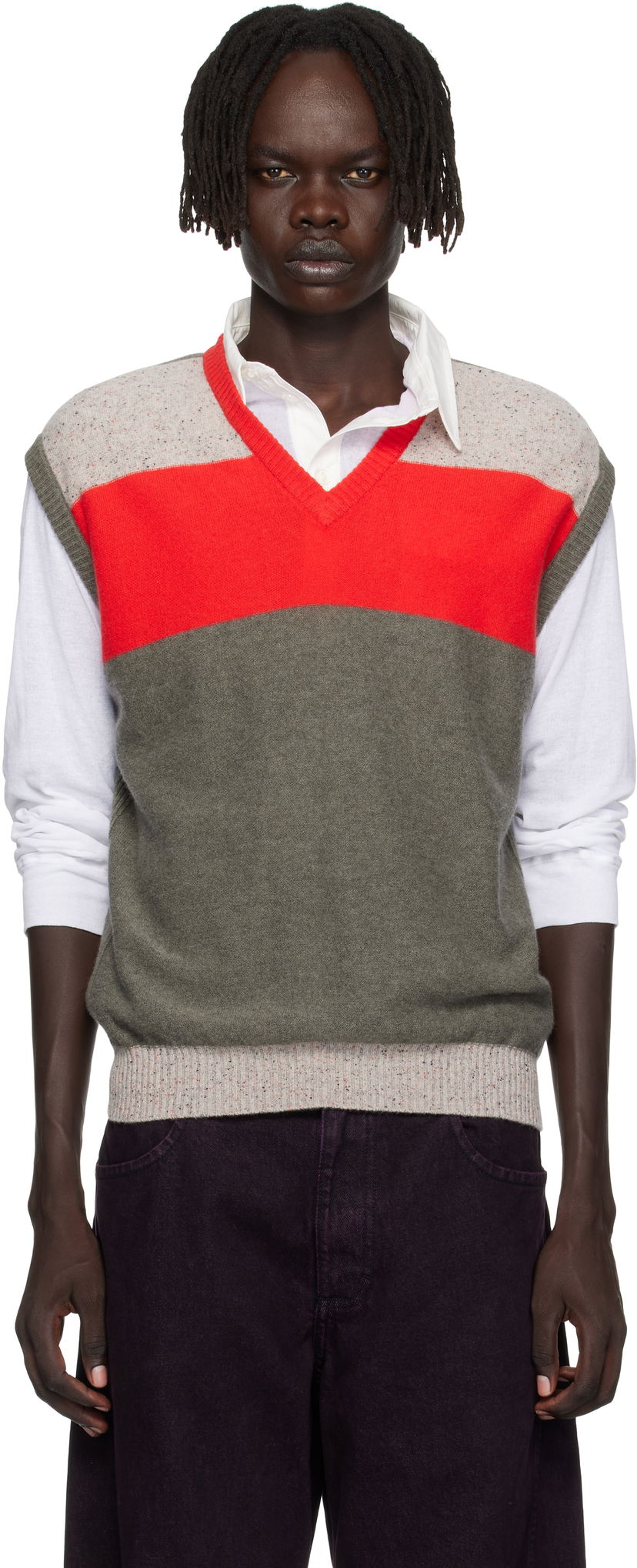 Vest Eckhaus Latta Eckhaus Latta Striped Knit Racer Vest Flerfarvet | 8260-EL-PF25-W
