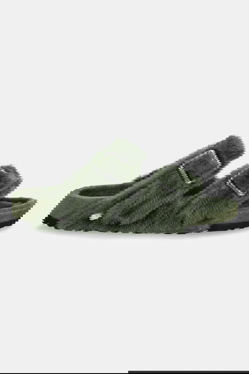 Sneakers og sko Birkenstock Birkenstock 1774 Arizona BB Furry Slides Grøn | 1030001, 1