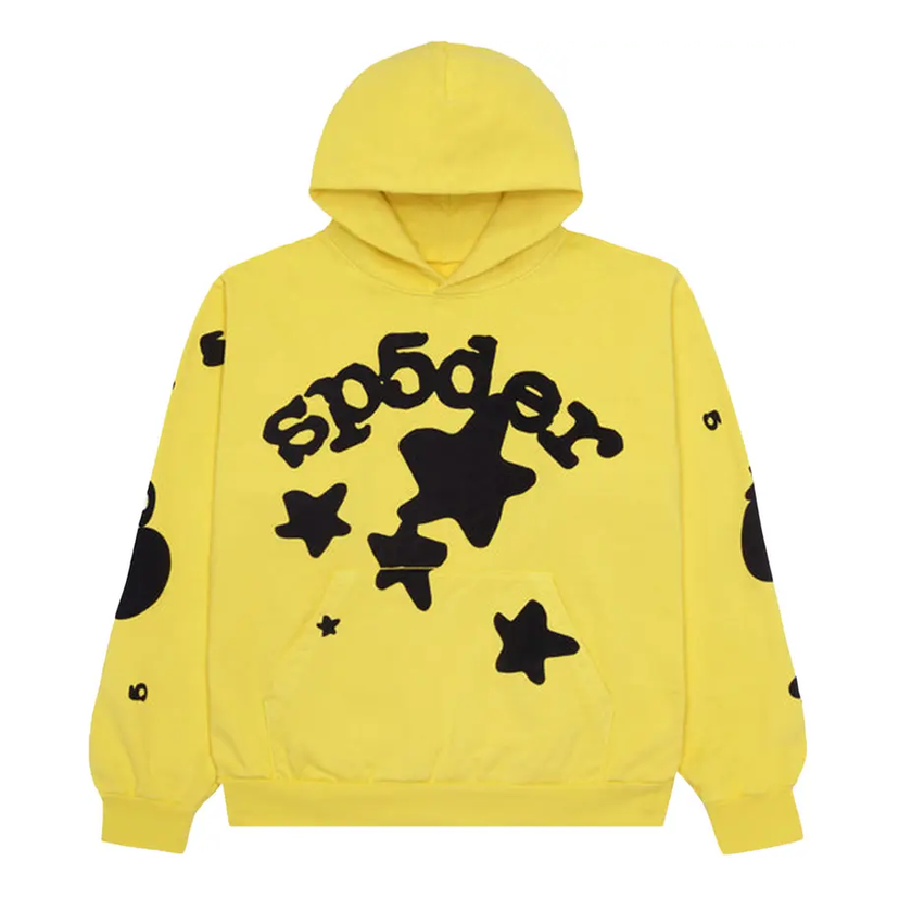 Sweatshirt Sp5der Sp5der Beluga Hoodie Gul | 2406-1SS230106BH-GOLD