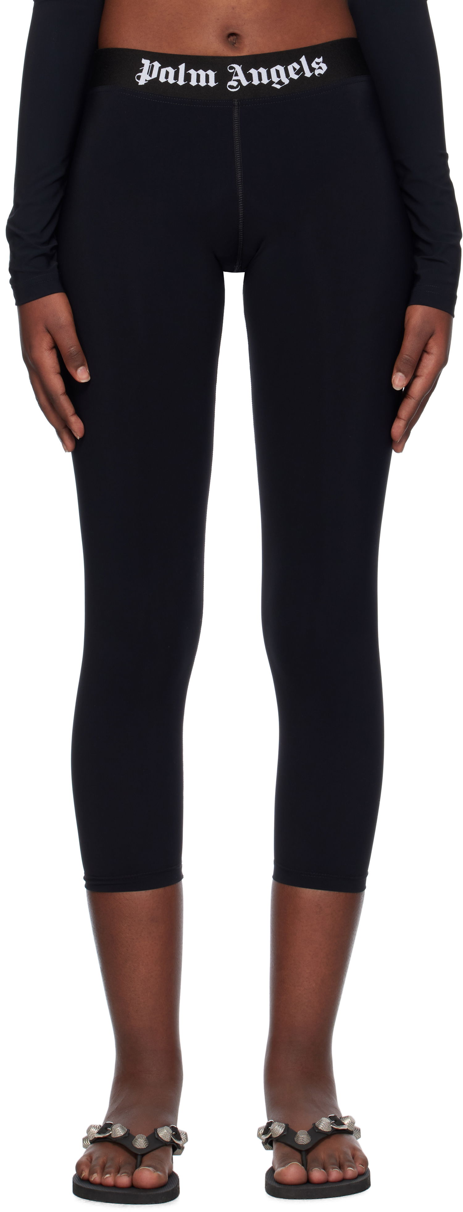Leggings Palm Angels Leggings Sort | PWVG016C99FAB0011001, 0