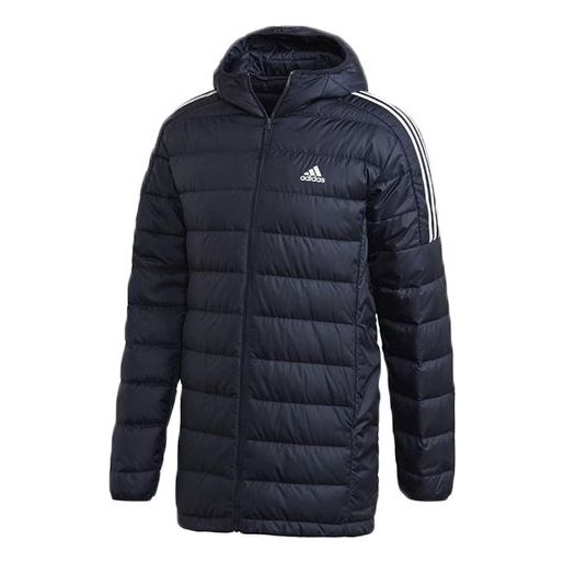 Puffer jakke adidas Originals Essentials Down Parka Mørkeblå | GH4605