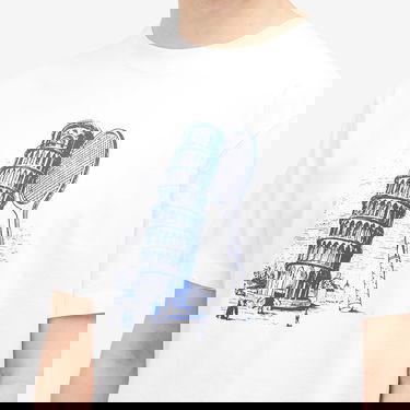 T-shirt Palmes Palmes Tower Graphic T-Shirt, Size Large Hvid | P10-0041-001, 5