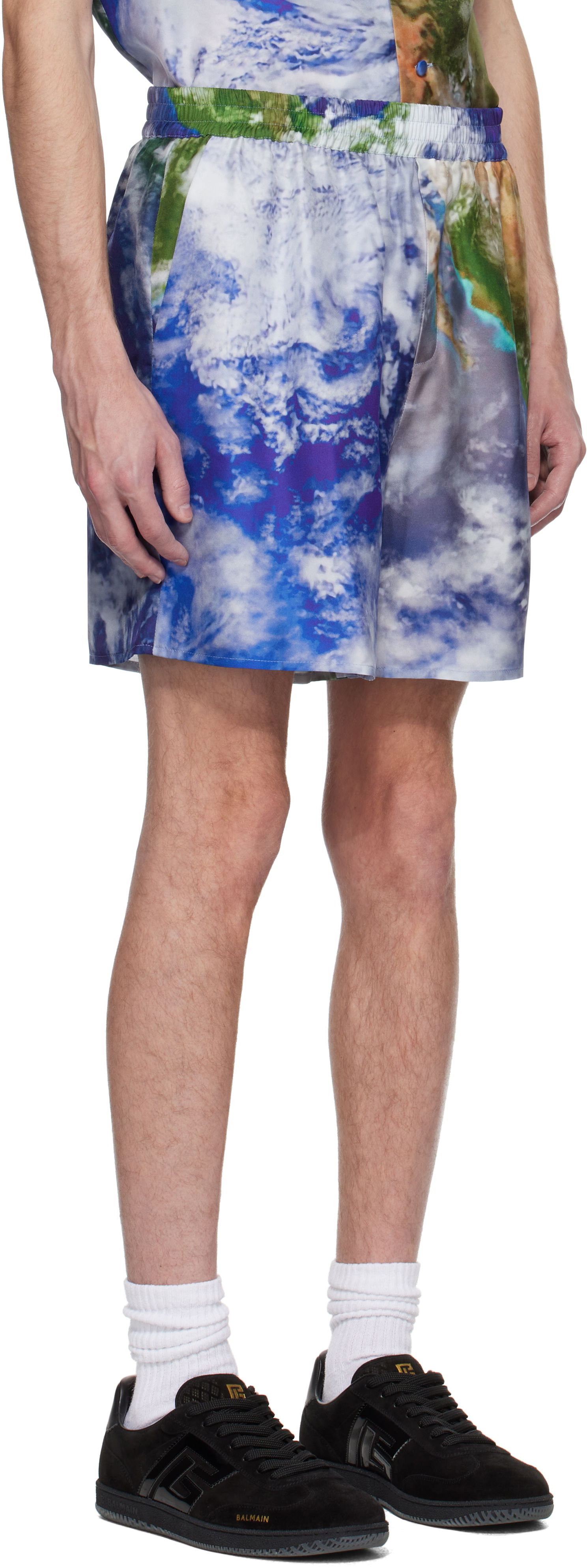Shorts Balmain Balmain Earth Print Shorts Flerfarvet | EH0PA145SE89, 1
