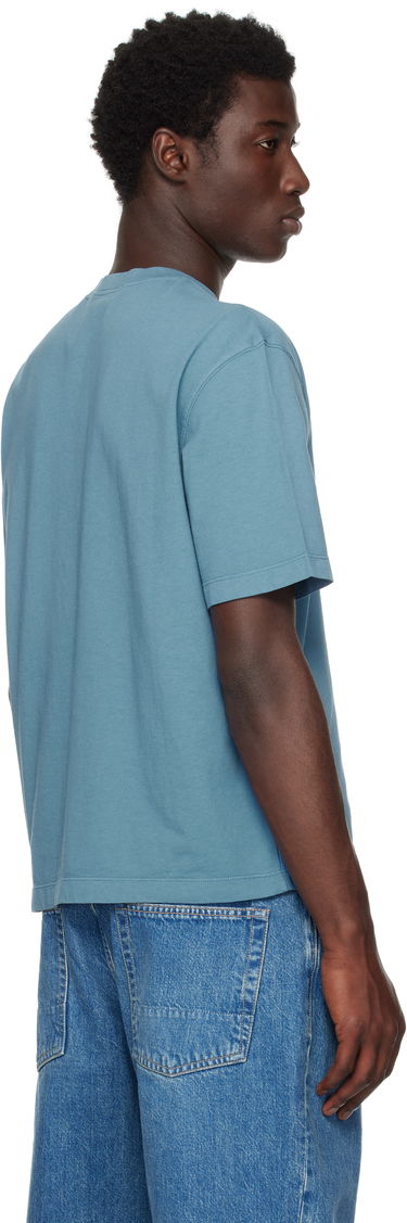 T-shirt Stone Island Stone Island Organic Cotton 'Fissato' T-Shirt Blå | K2S15 2100025 S0115, 2