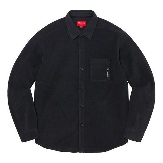 Skjorte Supreme Polartec Fleece Button-Up Shirt Sort | SUP-FW21-358