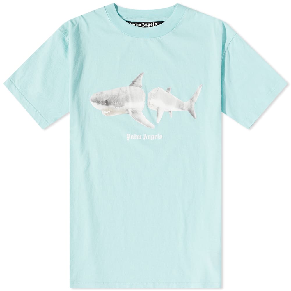 T-shirt Palm Angels Shark Tee Turkis | PMAA001S23JER0054001, 0