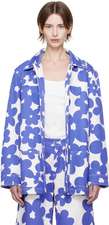Jakke Marni Marni Dillies Print Jacket Blå | JKMA0347S0 UTC462, 0