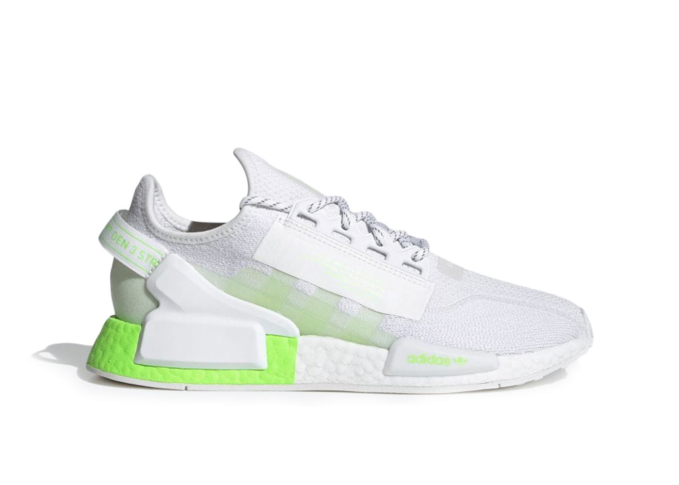 Sneakers og sko adidas Originals NMD R1 V2 White Signal Green Hvid | GX4985, 0