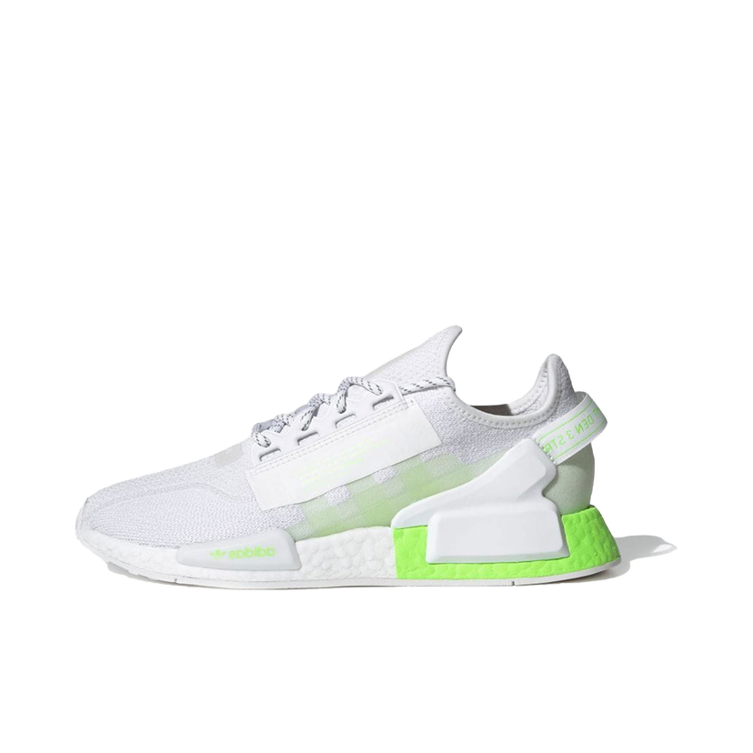 Sneakers og sko adidas Originals NMD R1 V2 White Signal Green Hvid | GX4985