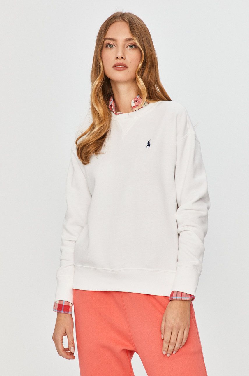 Sweatshirt Polo by Ralph Lauren Embroidery Sweater Hvid | 211794395002, 0