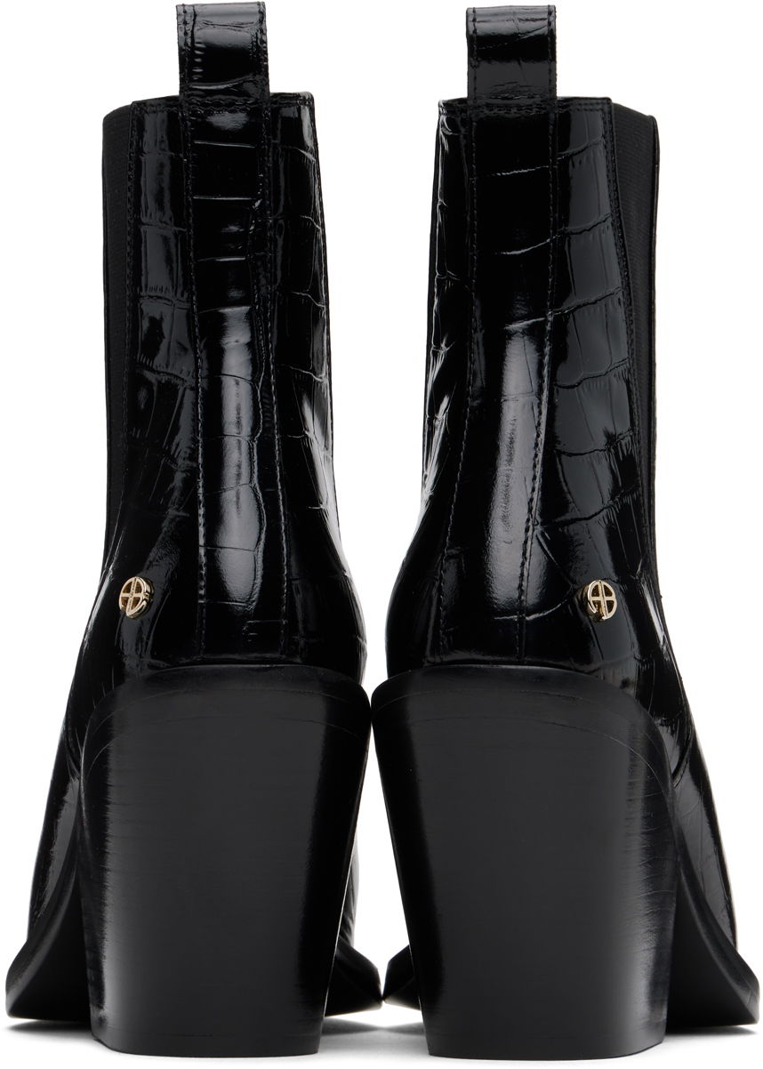 Sneakers og sko Anine Bing Bekah Black Leather Chelsea Boots Sort | A-14-10194-010, 1