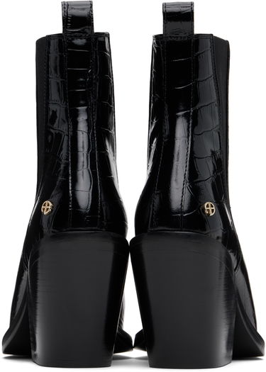 Sneakers og sko Anine Bing Bekah Black Leather Chelsea Boots Sort | A-14-10194-010, 1