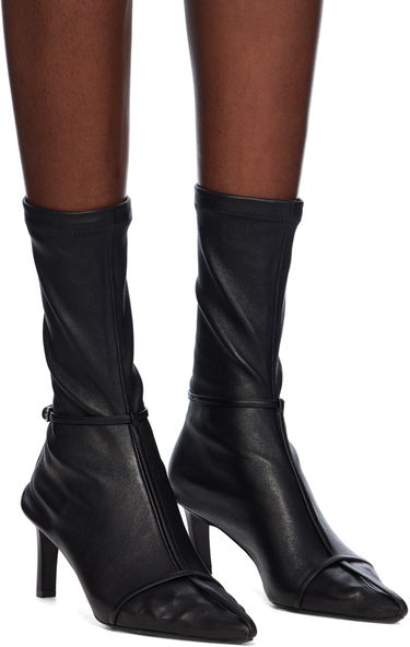 Tøj Jil Sander Jil Sander Stretch Nappa Ankle Boots Sort | J15WU0085_P7083, 3