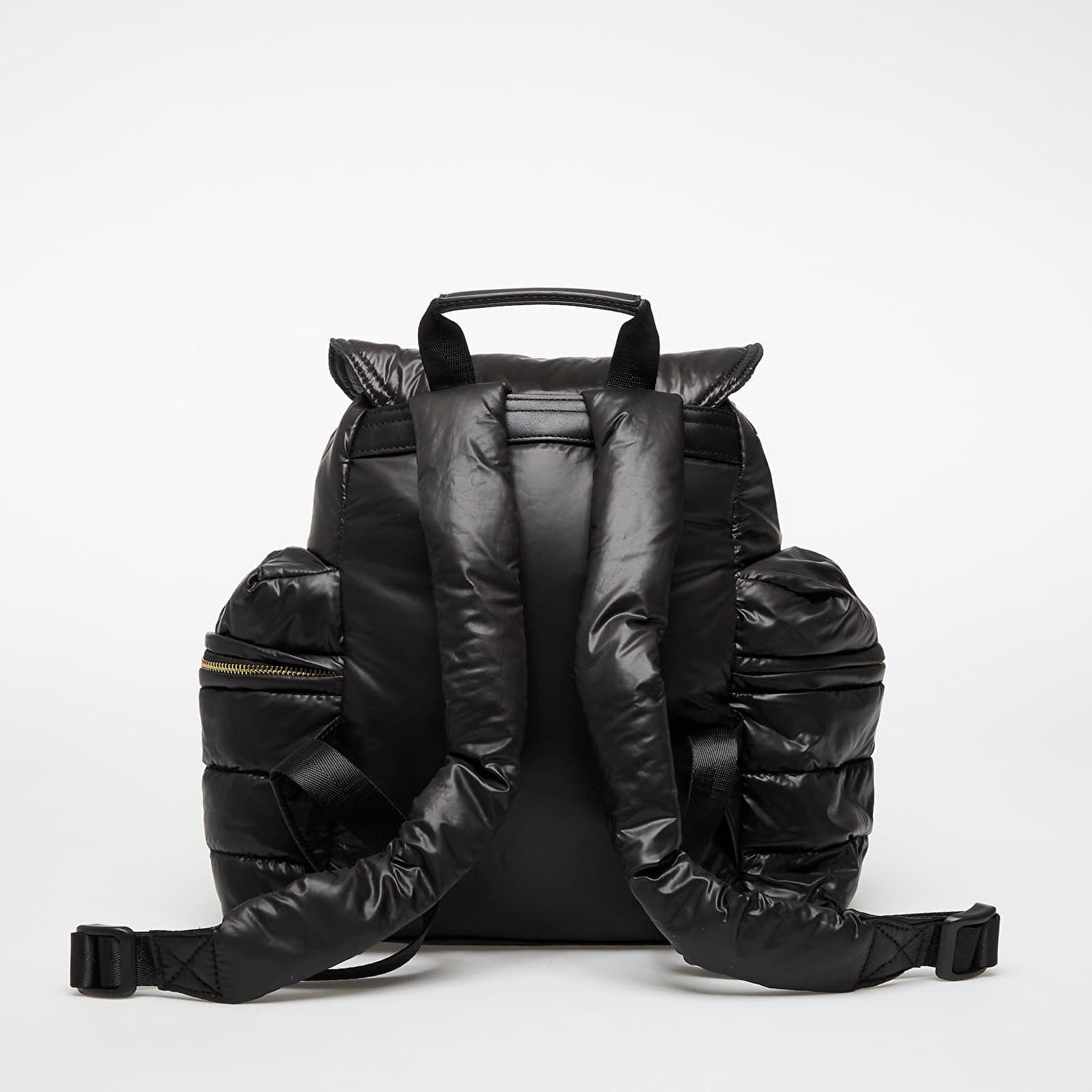 Rygsæk GUESS Nylon Padded Flap Backpack with Gold Hardware Sort | V5BZ13WF820-JBLK, 1