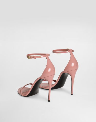 Tilbehør Dolce & Gabbana Dolce & Gabbana Polished Calfskin Heeled Sandals Lyserød | CR1717A103780405, 2