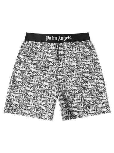 Shorts Palm Angels Waves Easy Short Flerfarvet | PMCB044S23FAB0040110