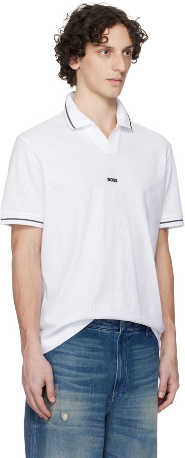 Polo skjorte BOSS Relaxed Fit Mesh Polo Shirt Grå | 50544187, 2