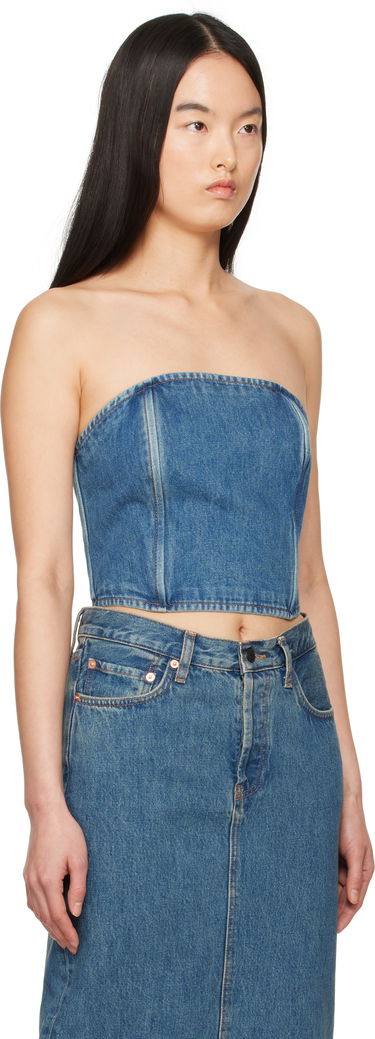 Nederdel WARDROBE.NYC WARDROBE.NYC Denim Tube Top Blå | W1078PC, 1