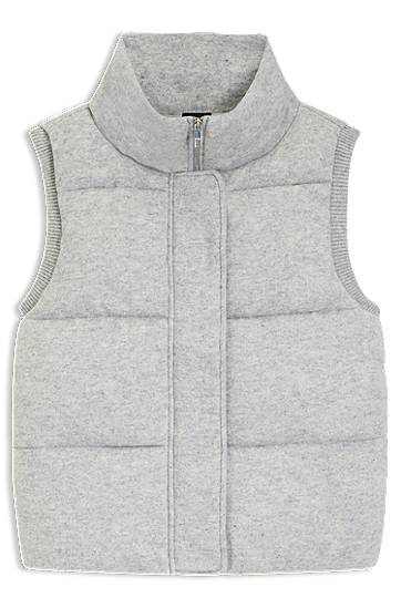 Vest BOSS Padded gilet in virgin wool and cashmere Grå | 50547894, 0