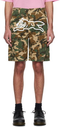 ICECREAM Running Dog Woodland Camo Cargo Shorts