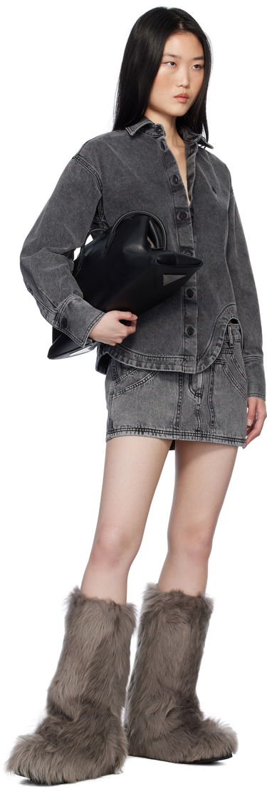 Nederdel The Attico The Attico Faded Denim Miniskirt Grå | 250WCR00137 DDD104AA, 3