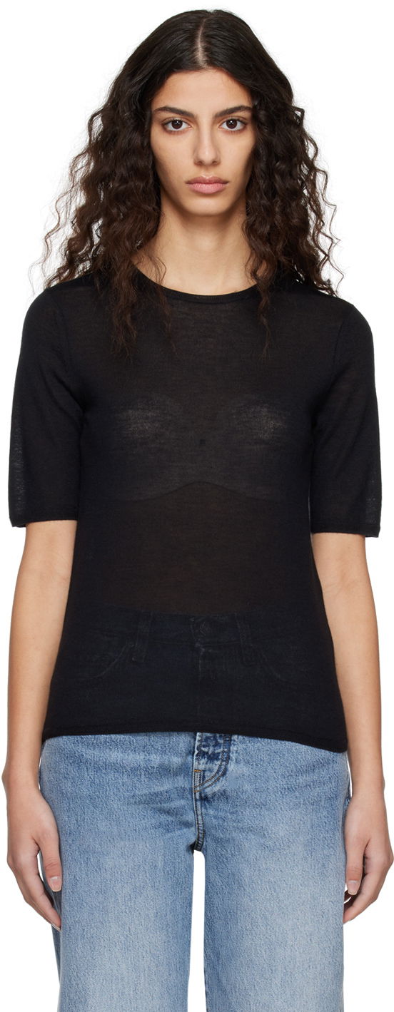 Sweater TOTEME TOTEME Crewneck T-Shirt Sort | 224-5122-339