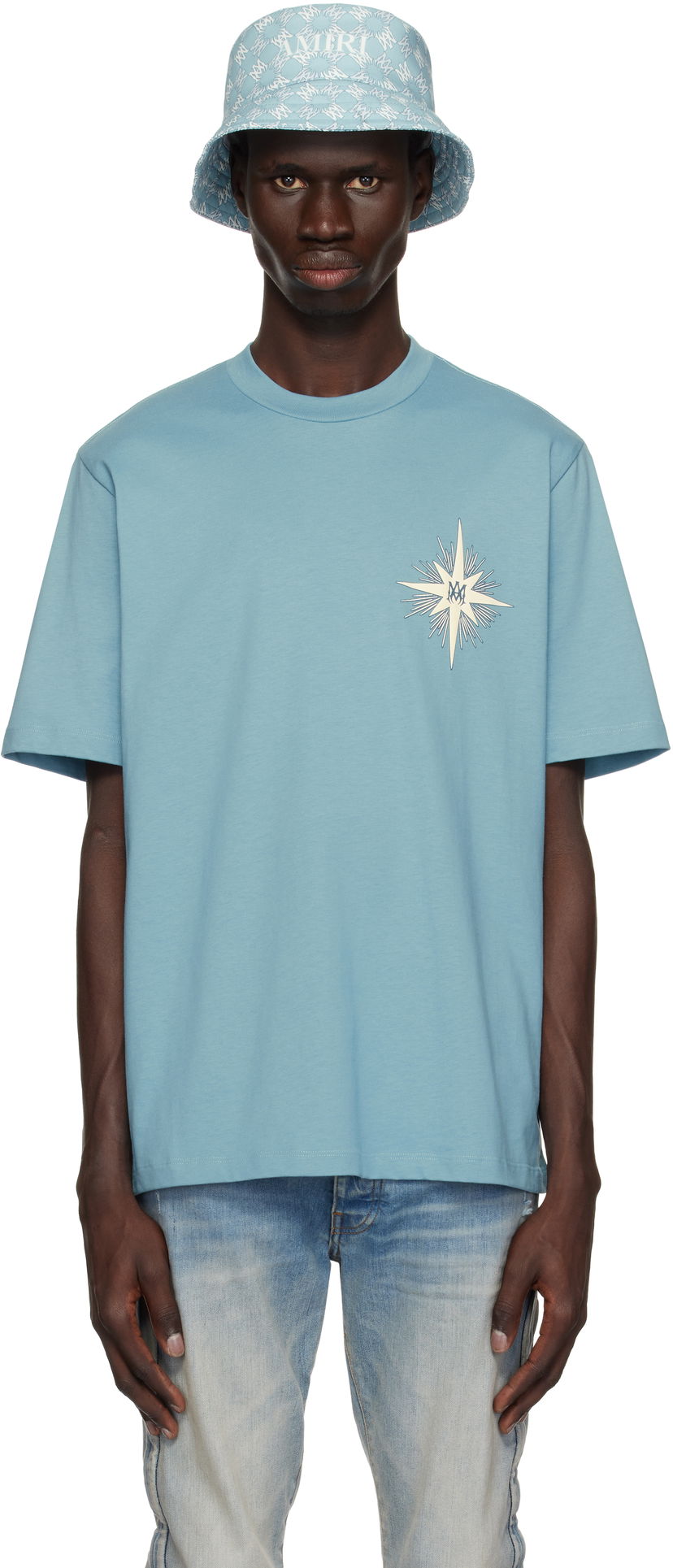T-shirt AMIRI Amiri Starburst T-Shirt Blå | AMJYTE1171