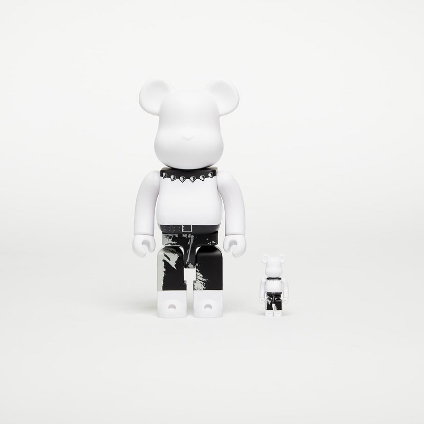 Collectible Medicom Toy BE@RBRICK The Rolling Stones Sticky Fingers Design Ver. 100% & 400% Set Hvid | MT_0048