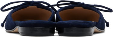 Skopleje Manolo Blahnik Manolo Blahnik Ballerimu Suede Mules Mørkeblå | 9XX-0657, 1