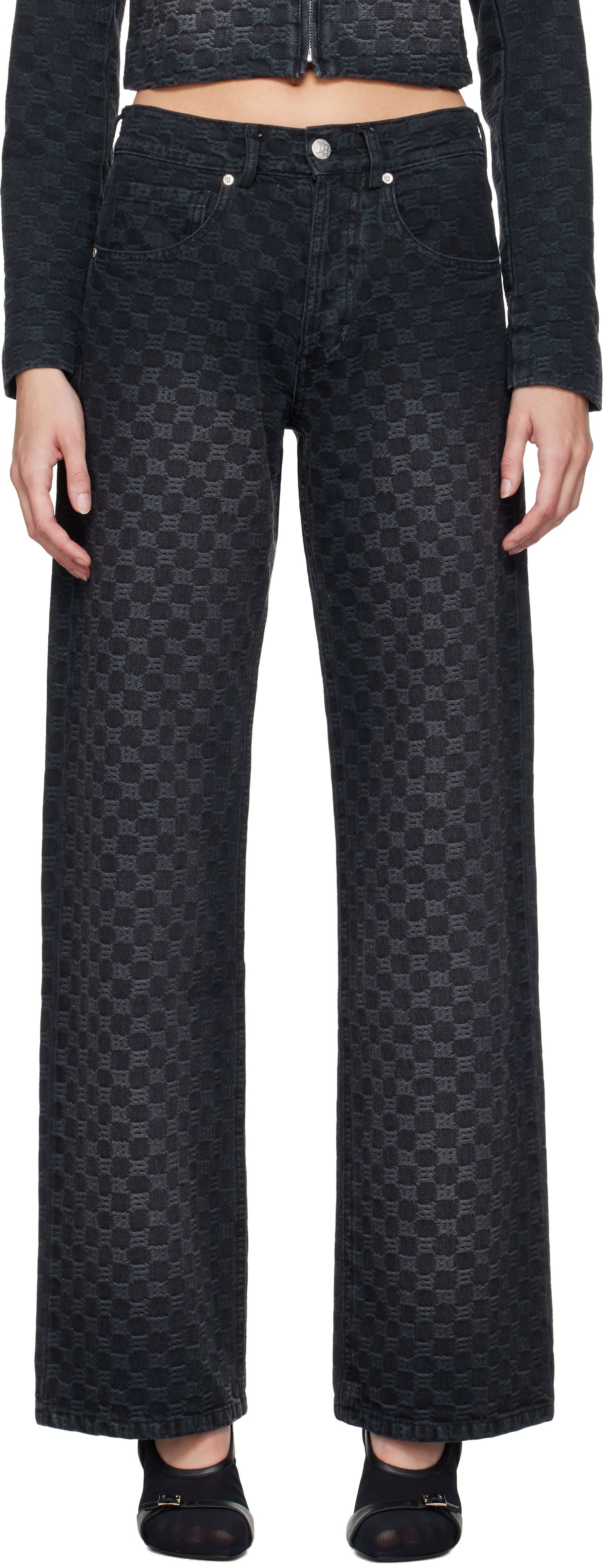 Jeans MISBHV Monogram Jeans Sort | 241W344, 0