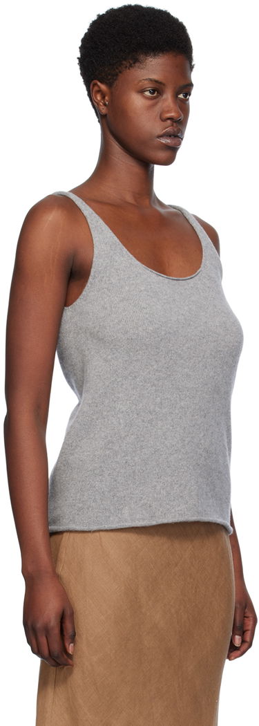 Tanktop Baserange Sleeveless Ribbed Tank Top Grå | KNRT-RC-SP24, 1