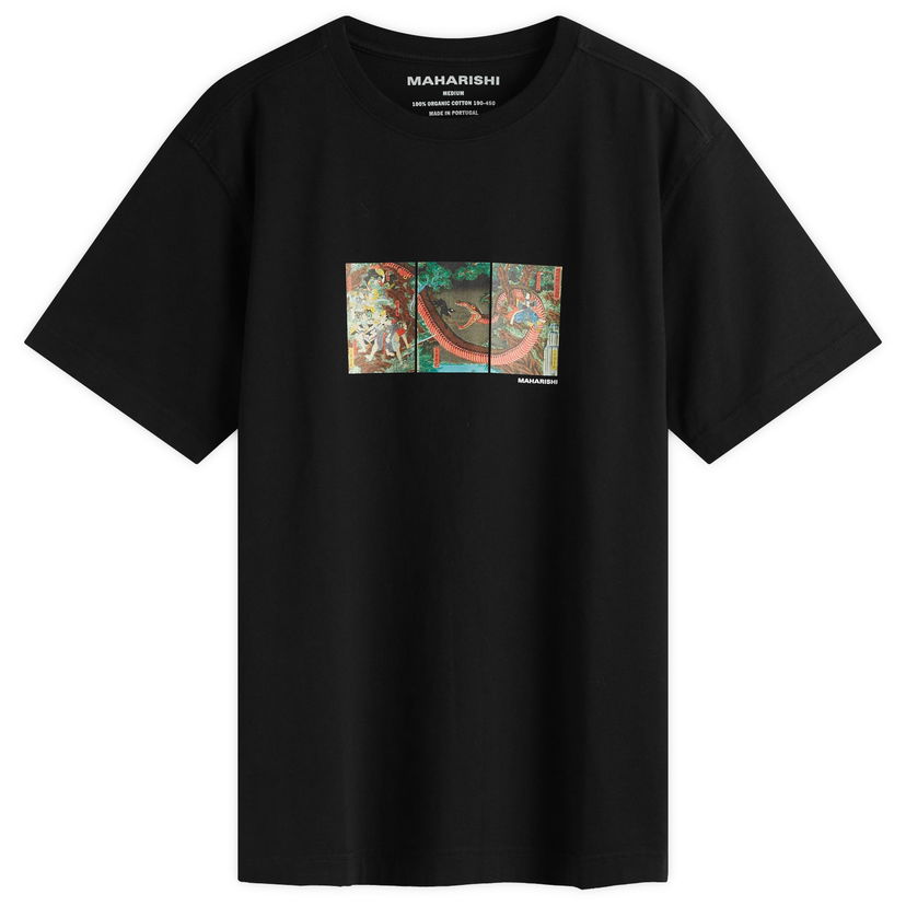 T-shirt Maharishi Maharishi Snake Triptych Graphic Tee, Size Large Sort | 1540-BLK