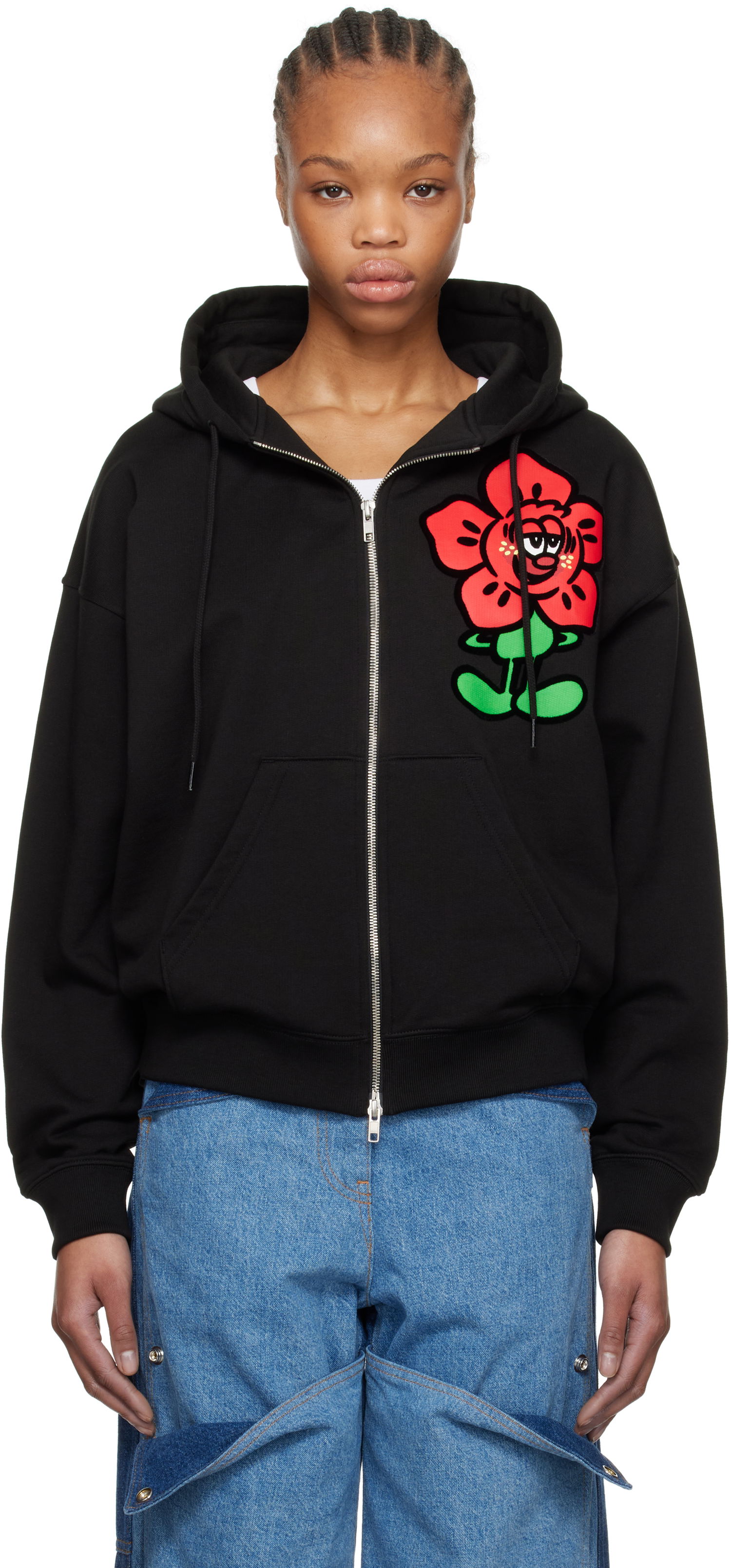 Sweatshirt KENZO Kenzo Paris VERDY Edition Oversized Zip-Up Hoodie Sort | FF52SW1864MF, 0