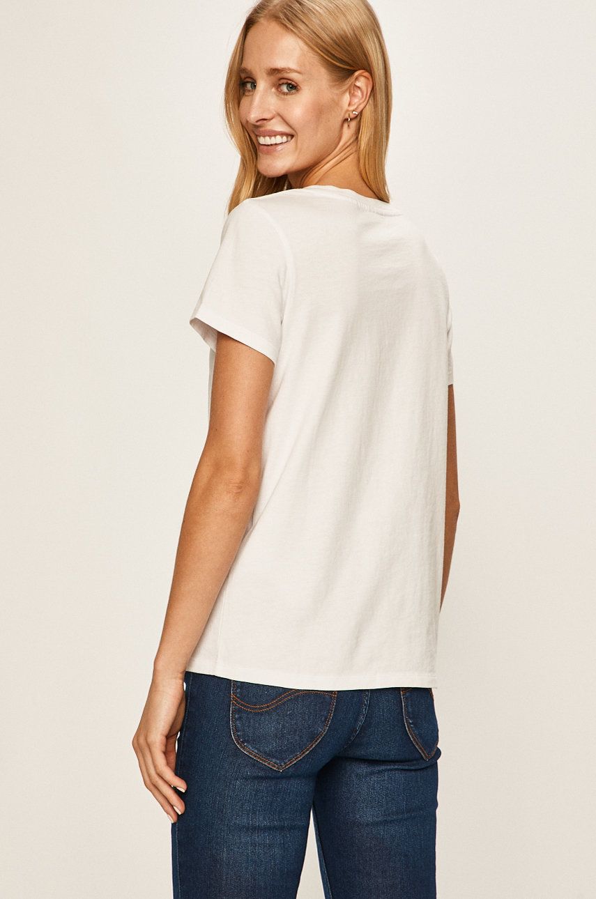 T-shirt Levi's Perfect V Neck Tee Hvid | 85341.0002, 1