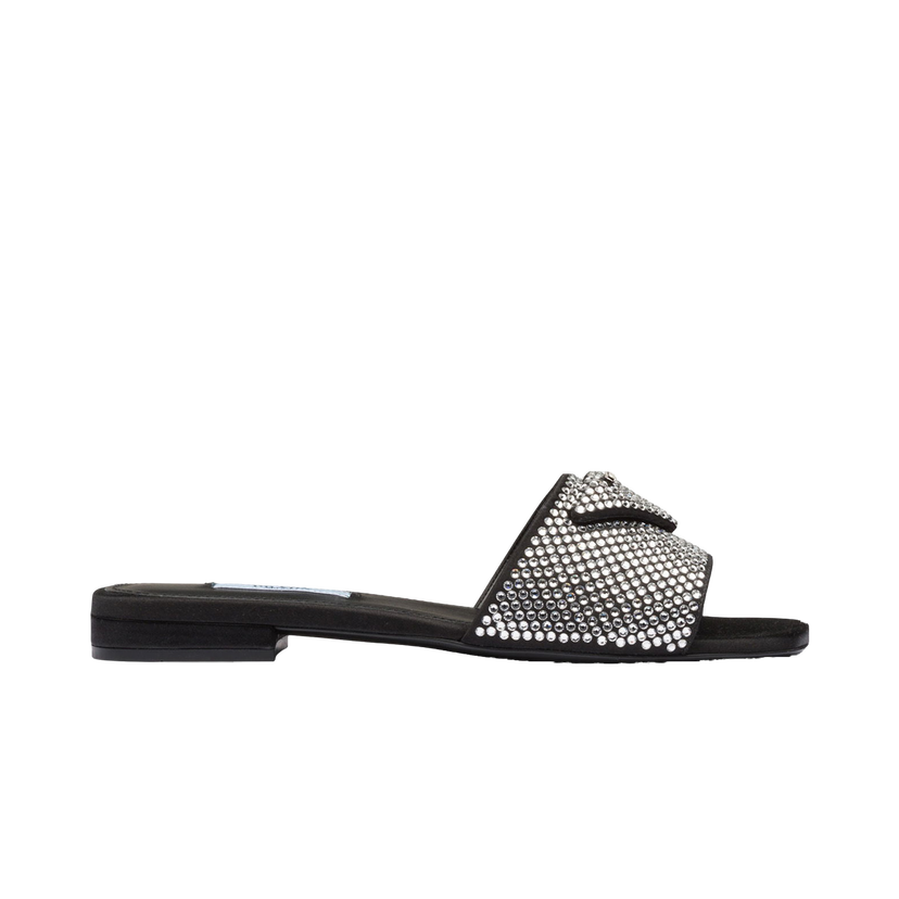 Sneakers og sko Prada 10mm Crystal Slides Metalisk | 1XX608_2AWL_F0T7O_F_010