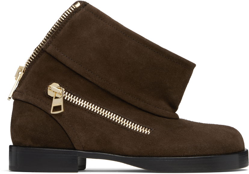 Tøj JW Anderson JW Anderson Suede Biker Boots Brun | BT0102-LA0240