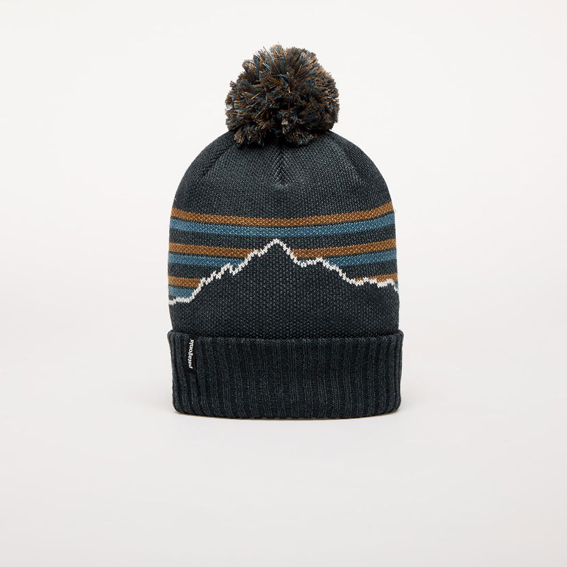 Beanie Patagonia Powder Town Beanie Fitz Roy Stripe Knit Grøn | 29187 FISS