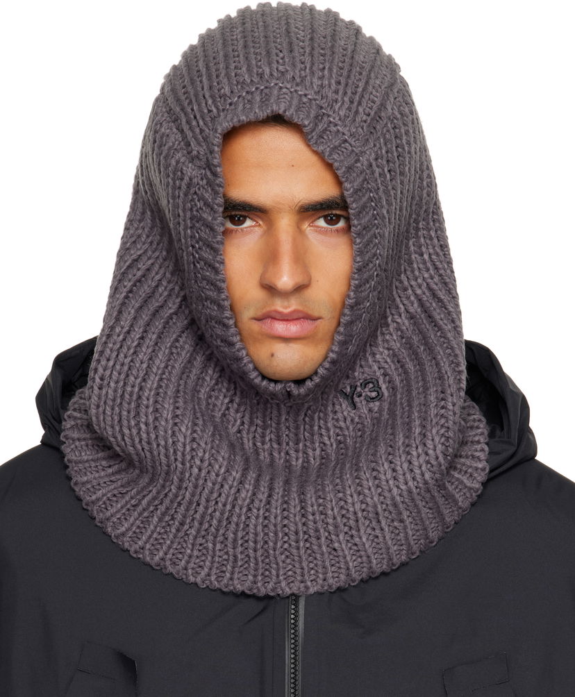 Hat Y-3 Y-3 Knitted Hood Balaclava Grå | KC0416