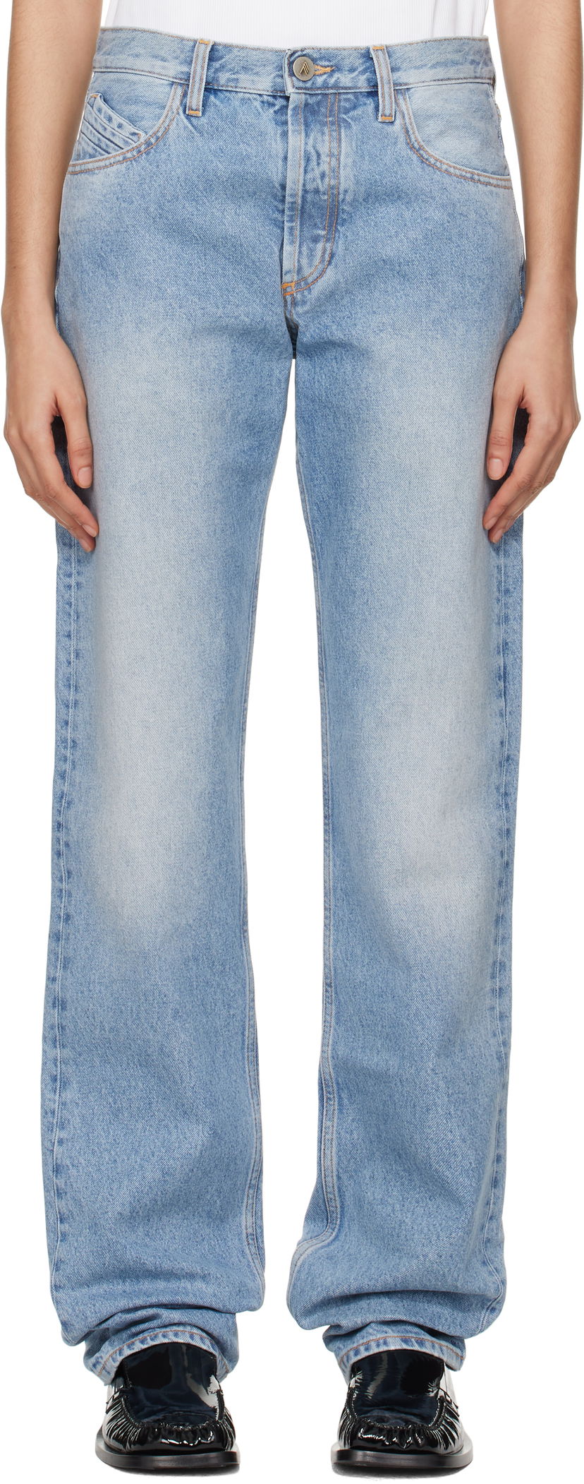Jeans The Attico The Attico Long Jeans Blå | 250WCP00073 DDD085SS