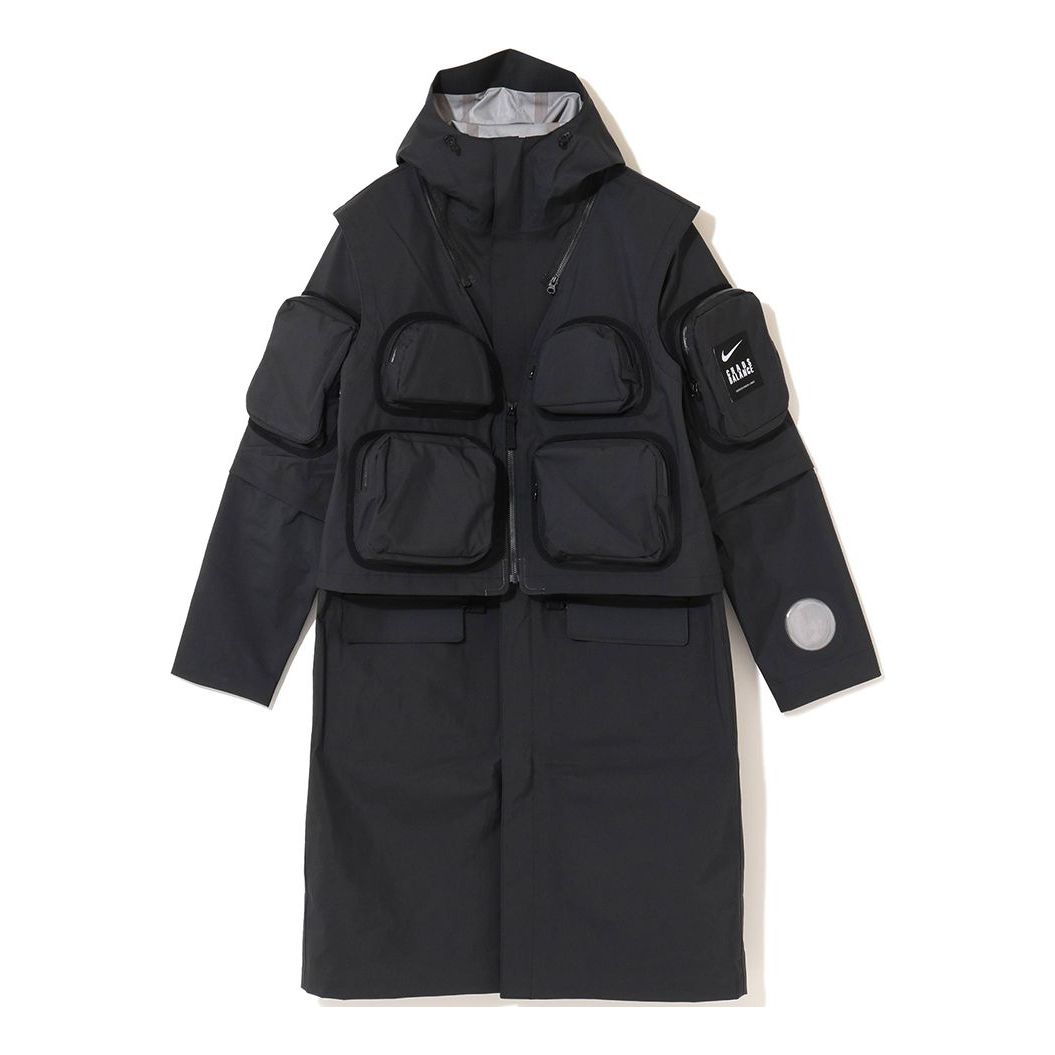 Regnfrakke Nike Multifunction Detachable Waterproof Hooded Coat Sort | CZ4702-010, 0