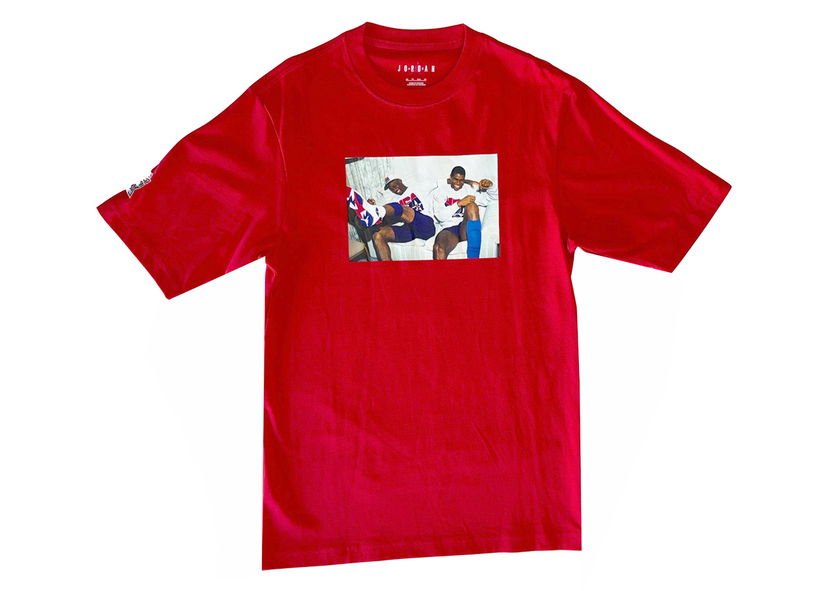T-shirt Jordan Jordan x Trophy Room "New Sheriff In Town" T-Shirt Red/White Rød | DR2950-657
