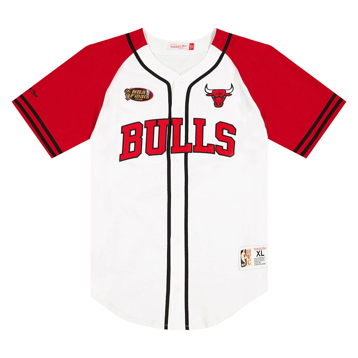 Jersey Mitchell & Ness Mitchell & Ness Chicago Bulls Practice Day Baseball Jersey Hvid | TBTF4994-CBUYYPPPWHIT, 0